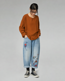 JEANS CON RICAMO AUTUNNALE