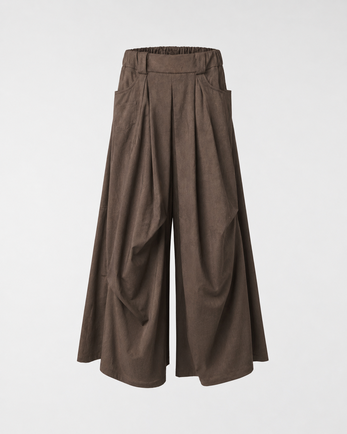 DRAPED COTTON TROUSERS