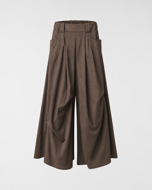 DRAPED COTTON TROUSERS