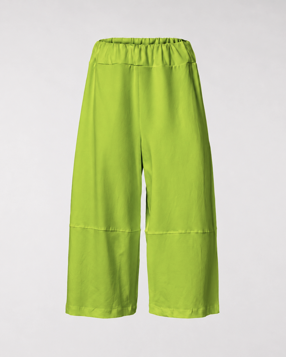 CULOTTE TROUSERS IN STRETCH COTTON LIME