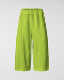 CULOTTE TROUSERS IN STRETCH COTTON LIME