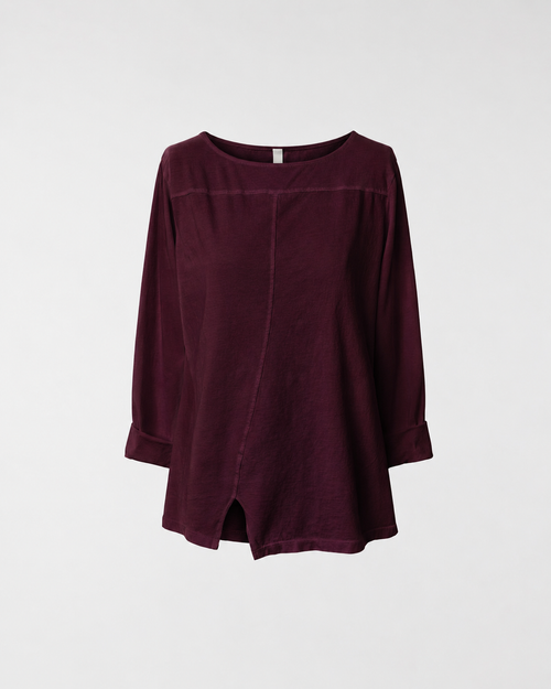 BAUMWOLL-T-SHIRT MIT SPALT