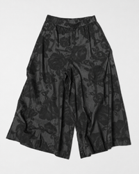 DENIM TROUSERS WITH ROSES PRINT