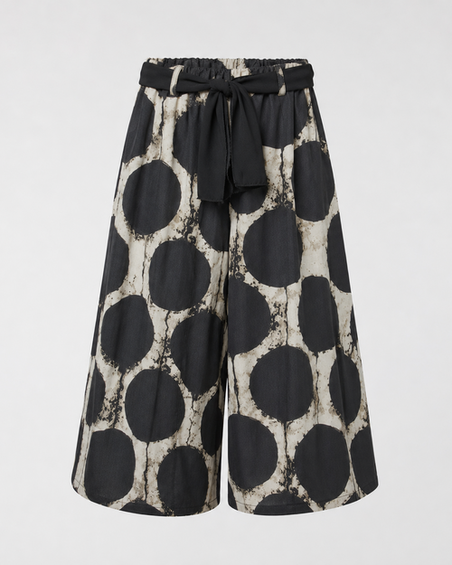 PANTALONI IN COTONE A POIS GRANDI