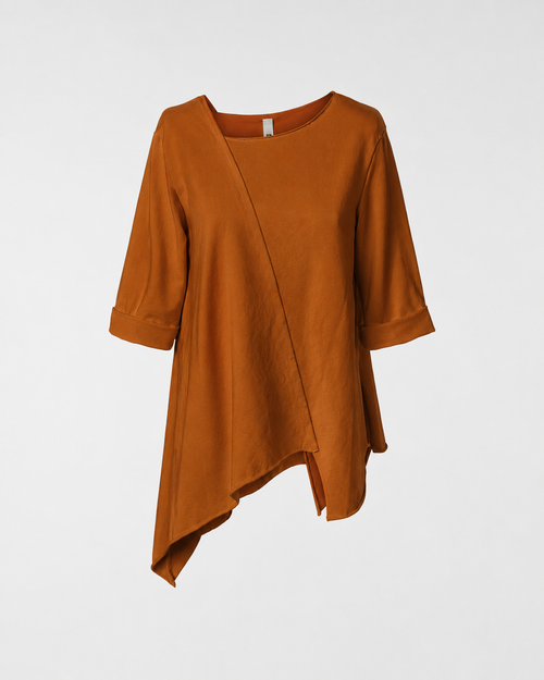 CAMISETA DE FELPA CON CORTE DIAGONAL