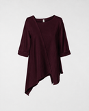 CAMISETA DE FELPA CON CORTE DIAGONAL