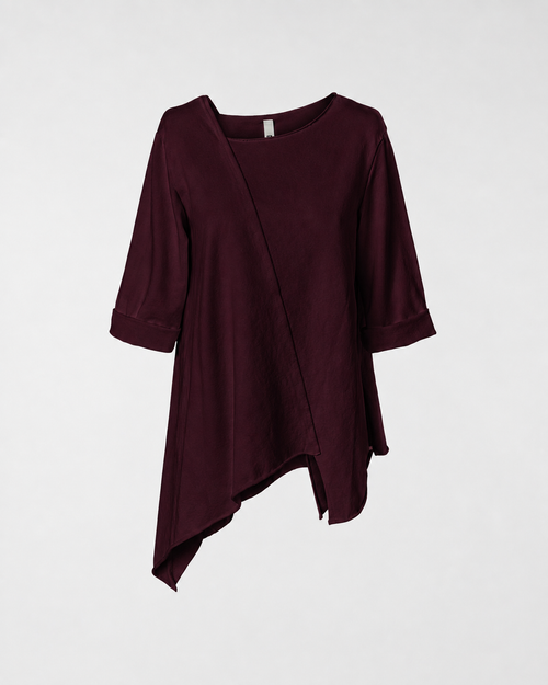 CAMISETA DE FELPA CON CORTE DIAGONAL
