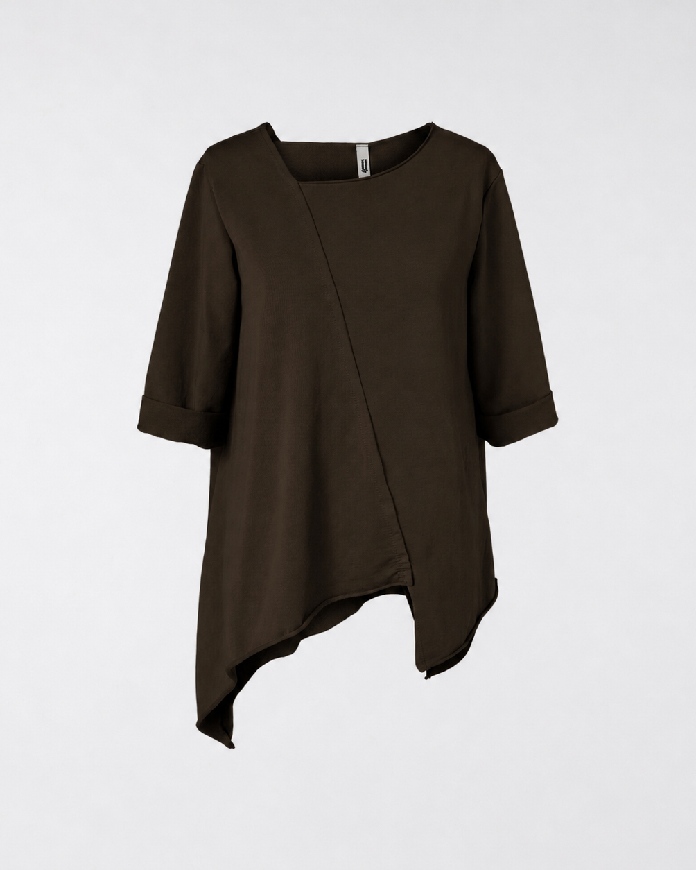 SWEATSHIRT WITH DIAGONAL CUT