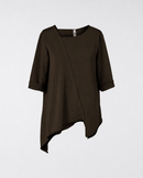 SWEATSHIRT WITH DIAGONAL CUT