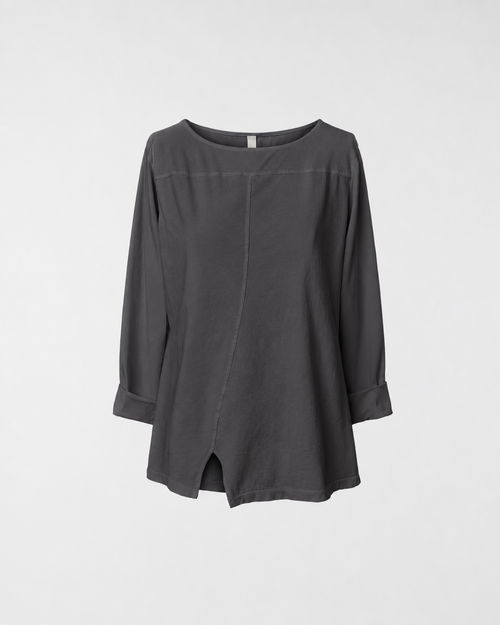 BAUMWOLL-T-SHIRT MIT SPALT
