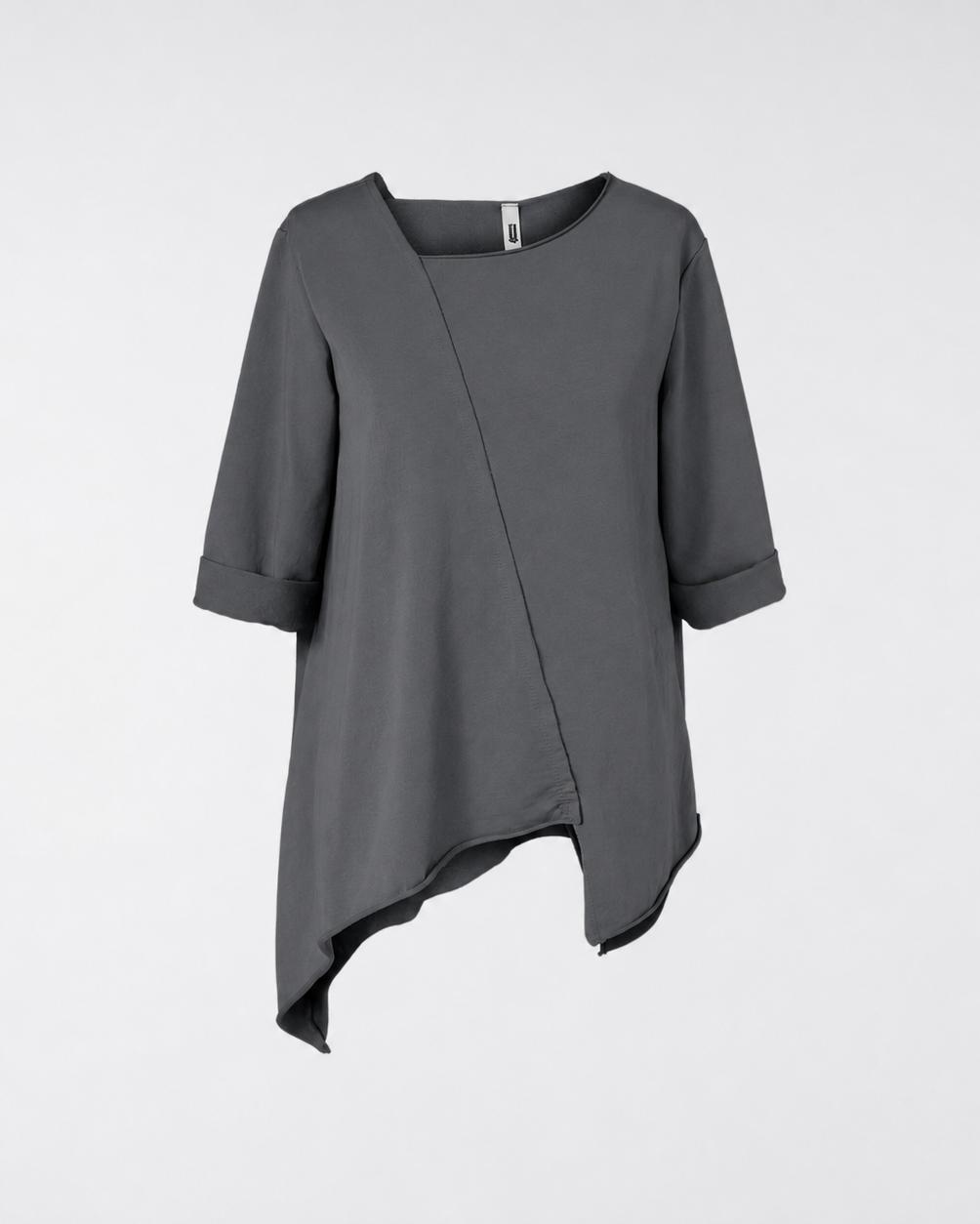 SWEATSHIRT WITH DIAGONAL CUT
