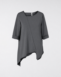 SWEATSHIRT WITH DIAGONAL CUT