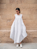 ROBE DRAPÉE EN COTON