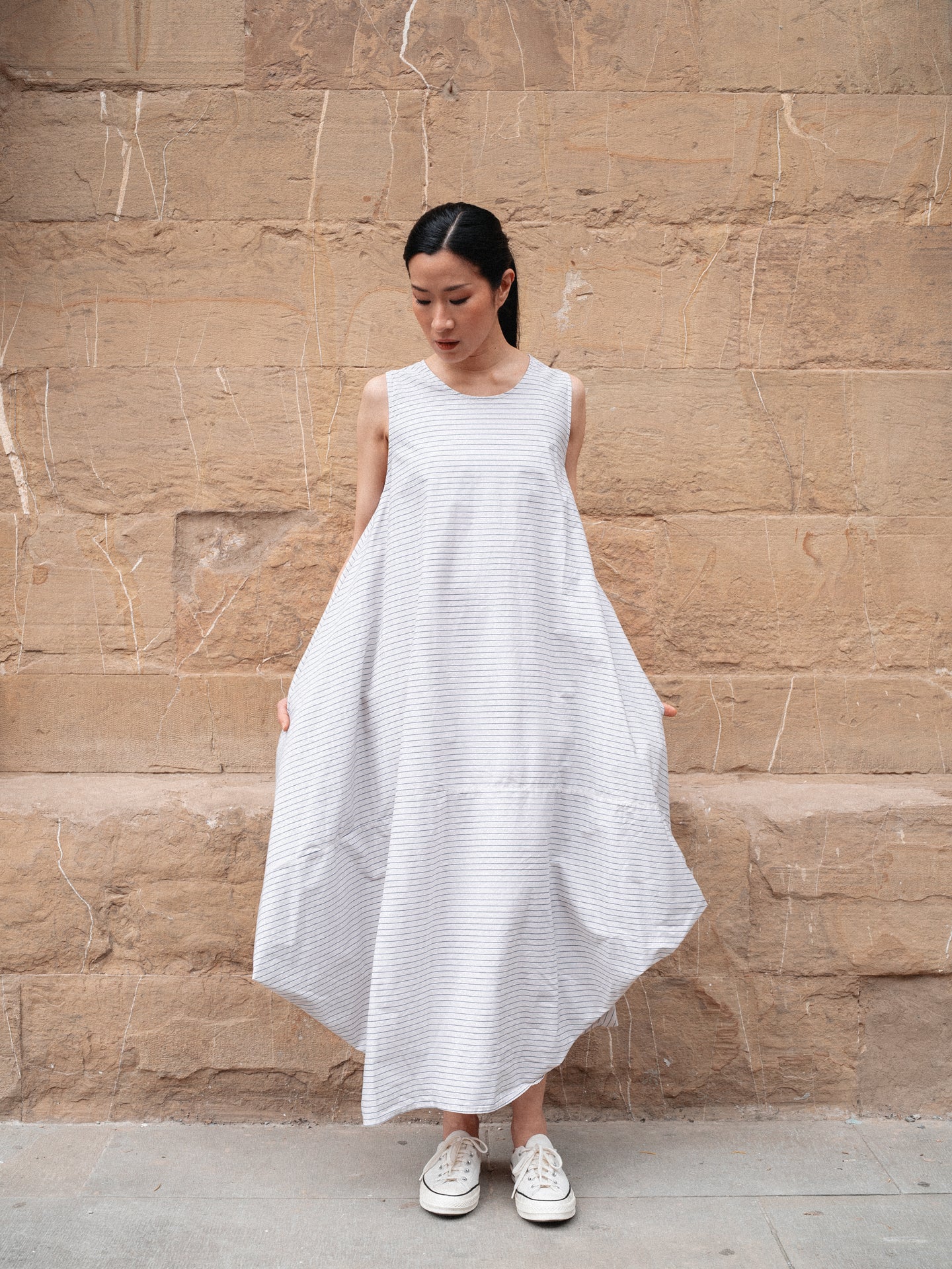 ABITO A DRAPPEGGIO IN COTONE