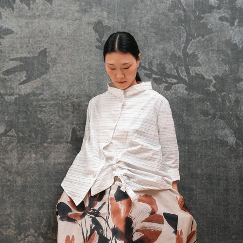 CAMICIA/GIACCA IN TESSUTO A RIGHE