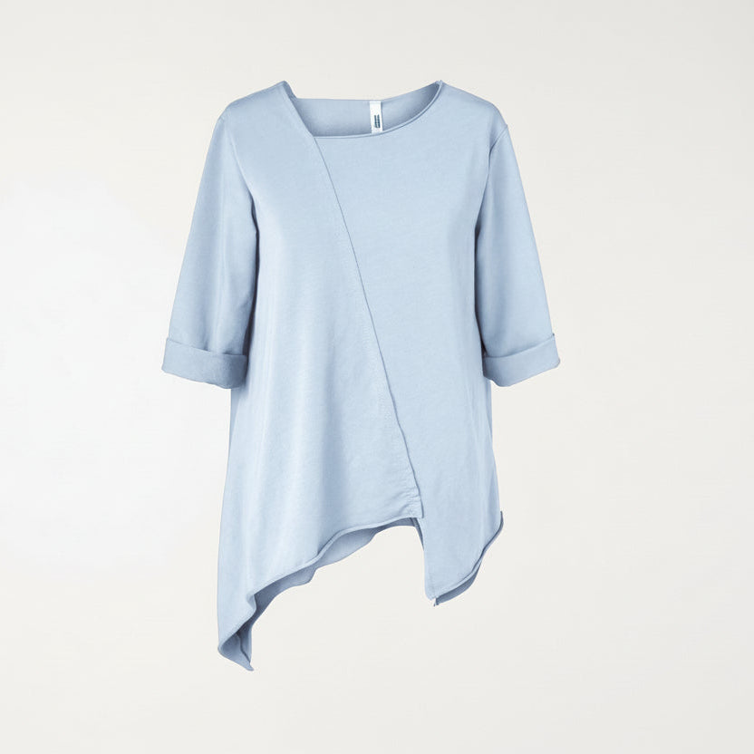 CAMISETA DE FELPA CON CORTE DIAGONAL