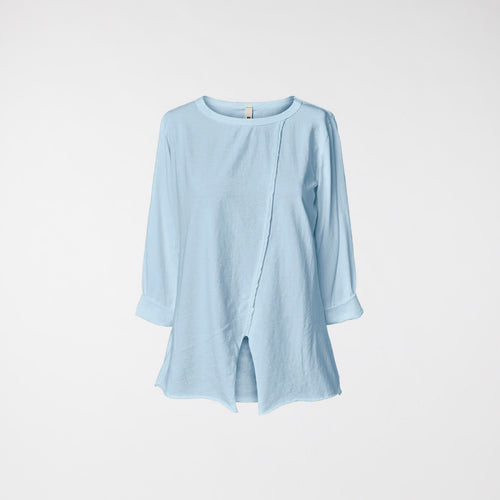 T-SHIRT WITH SLIT SKY BLUE