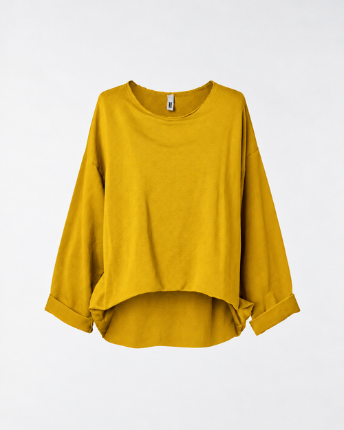 SWEATSHIRT WITH FRONTAL PLEAT