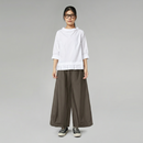 COTTON WIDE LEG TROUSERS