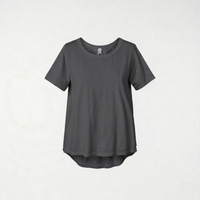 T-SHIRT BASIQUE À MANCHES COURTES GRIS