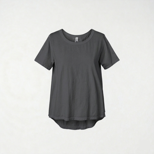 T-SHIRT BASIQUE À MANCHES COURTES GRIS