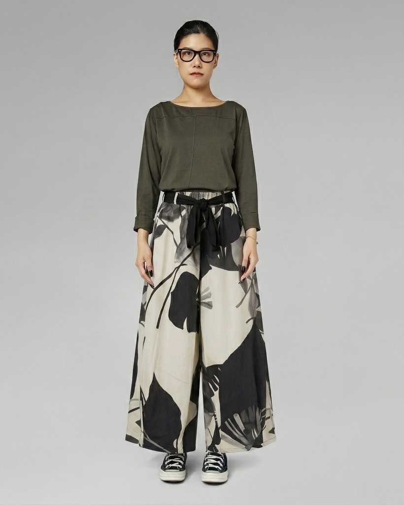 TROUSERS IN GRAY SHADES PATTERN