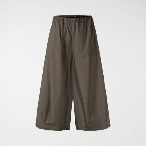 COTTON WIDE LEG TROUSERS
