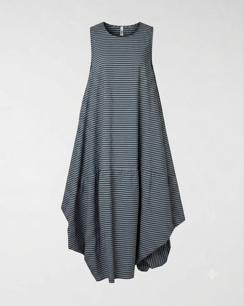 BAUMWOLLKLEID MIT VORHANG