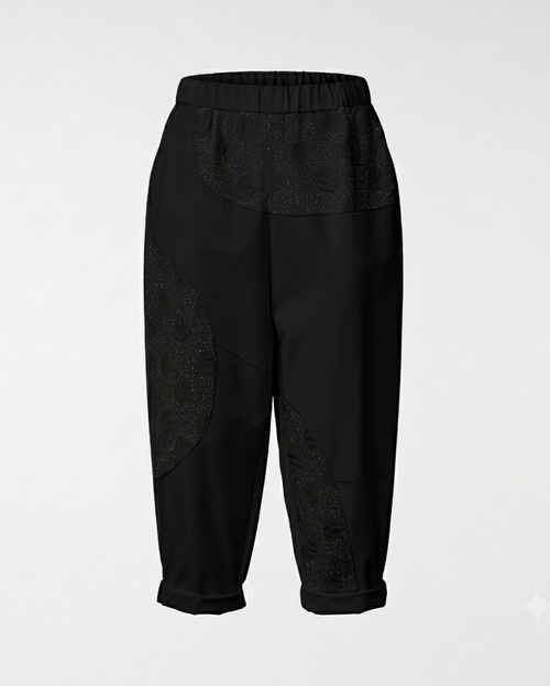 EMBOSSED DETAILS TROUSERS