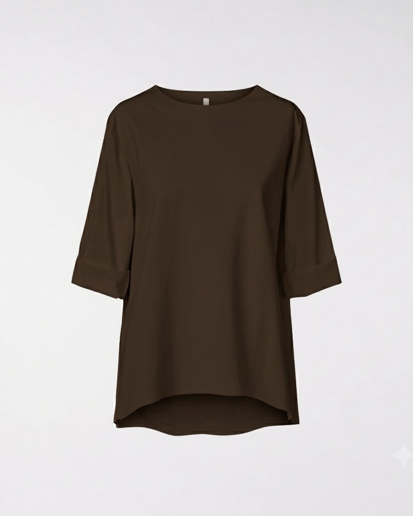CAMISETA STRETCH EN PUNTO MILANO