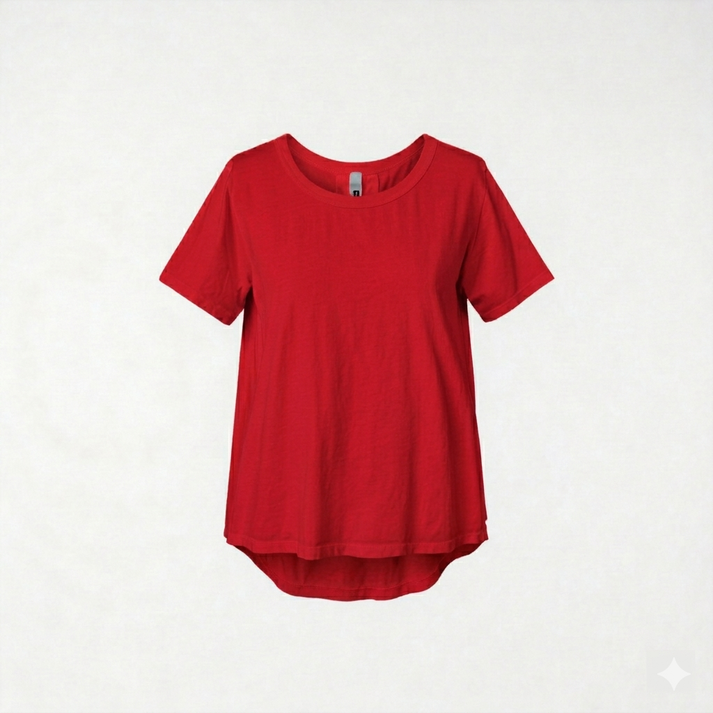BASIC SHORT-SLEEVED T-SHIRT RED
