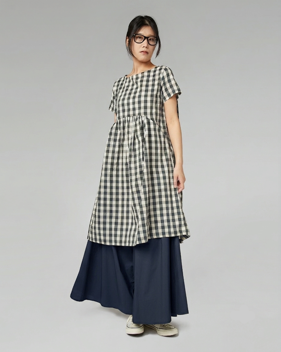 VESTIDO GINGHAM MIDI