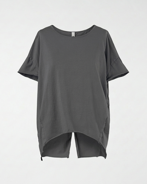 T-SHIRT EN MAILLOT AVEC FENTE AU DOS