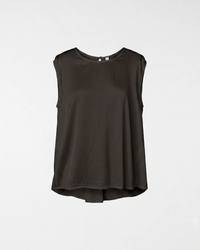 TOP IN RASO MISTO RAYON MARRONE