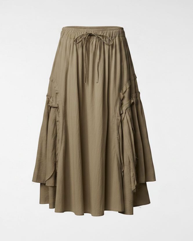 FLARED PLEATED SKIRT