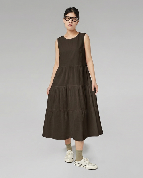 VESTITO SENZA MANICHE IN JERSEY DI COTONE