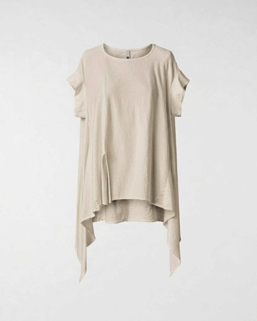 T-SHIRT POINTU SUR LES CÔTÉS