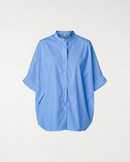 CHEMISE À COL CORÉEN BLEU CIEL