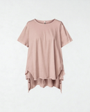 T-SHIRT DOS LONG EN COTON ROSE