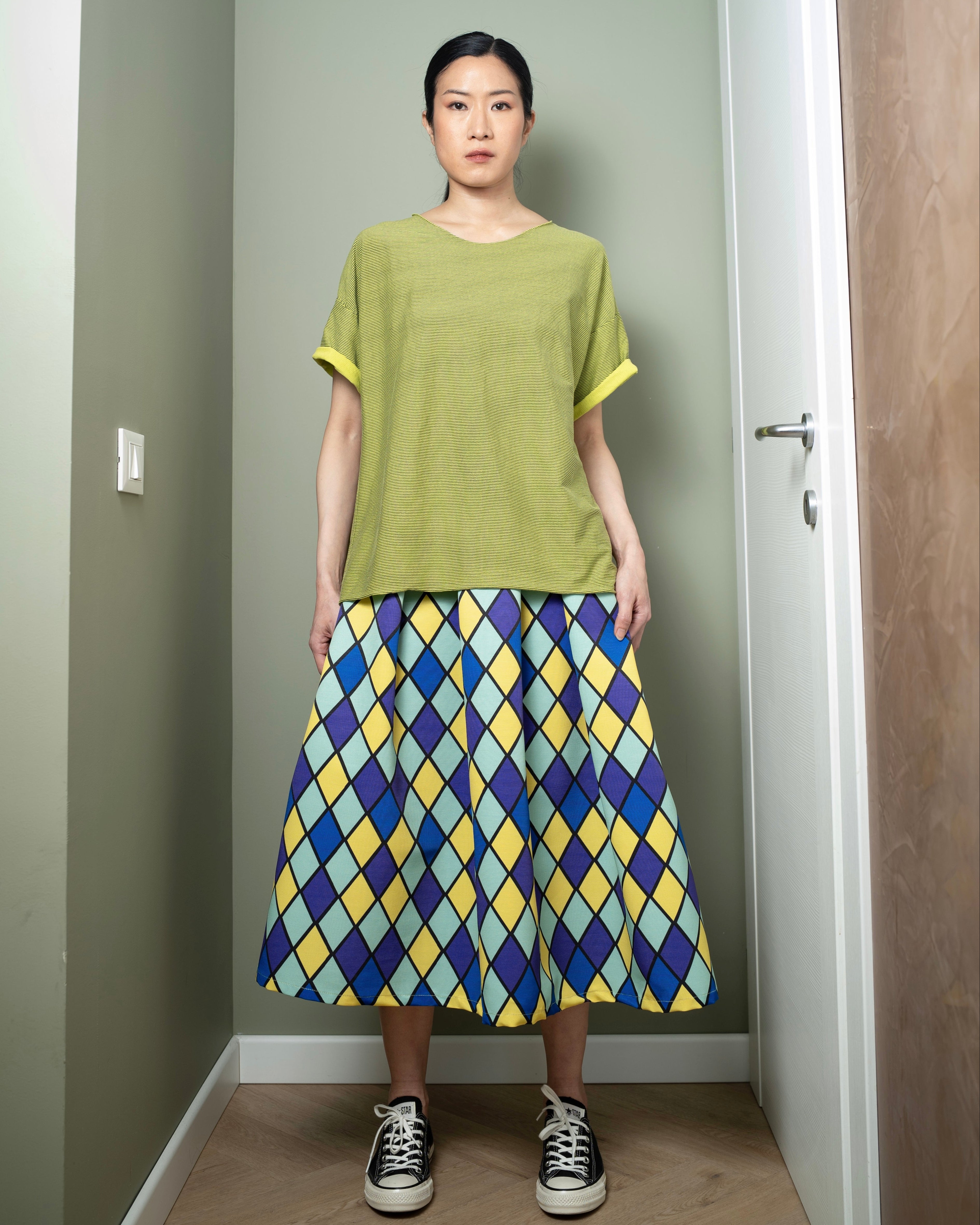 イ*ゴ様 apolina Patchwork Wendy Midi Skirt Skirts – Wendy Trendy s.r.l.