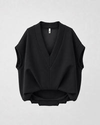 V-NECK VEST IN NEOPRENE FABRIC