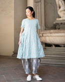 SEERSUCKER GINGHAM DRESS