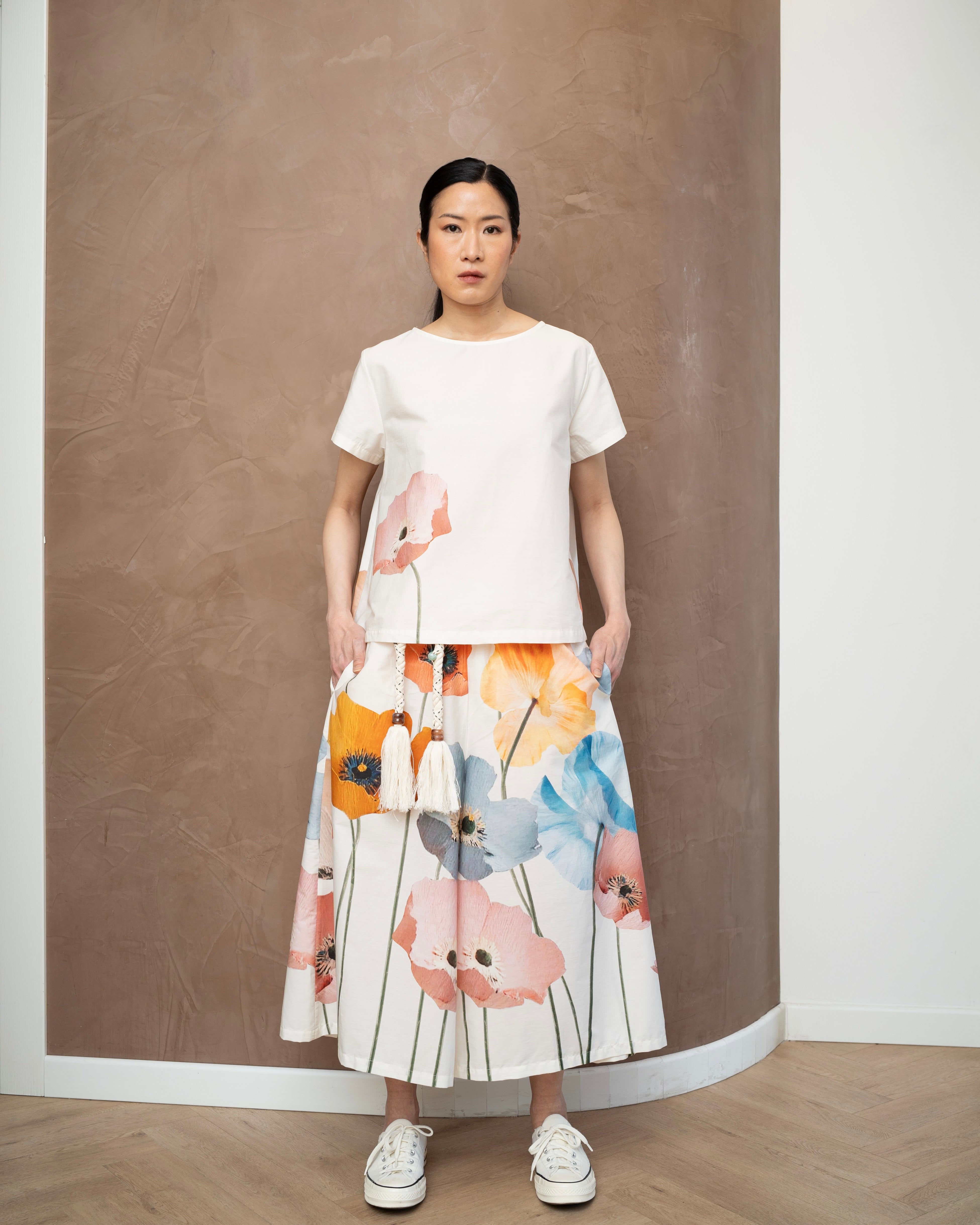 PANTALONES DE FLOR DE VERANO