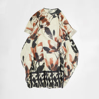 ABITO STAMPA FLOREALE TABACCO