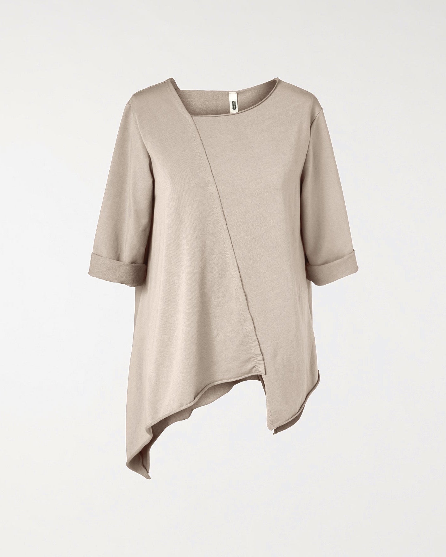 CAMISETA DE FELPA CON CORTE DIAGONAL