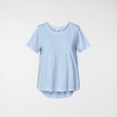 T-SHIRT BASIQUE À MANCHES COURTES CELESTE