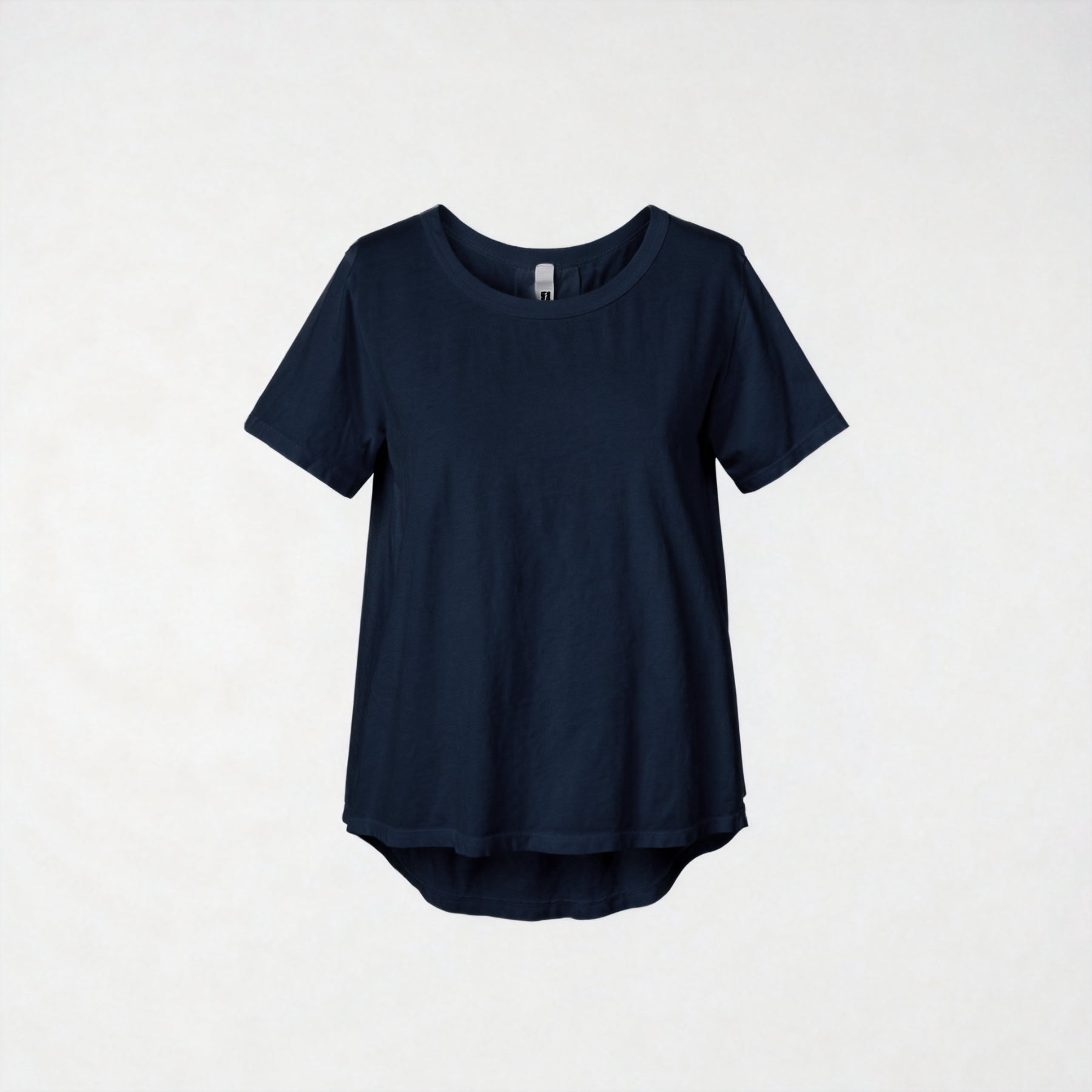 T-SHIRT BASICA A MANICHE CORTE BLU