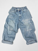 BAGGY JEANS WITH STRASS TEXT