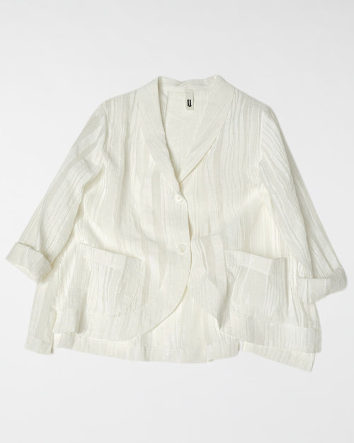 VESTE LÉGÈRE EN TISSU À MOTIF RAYÉ