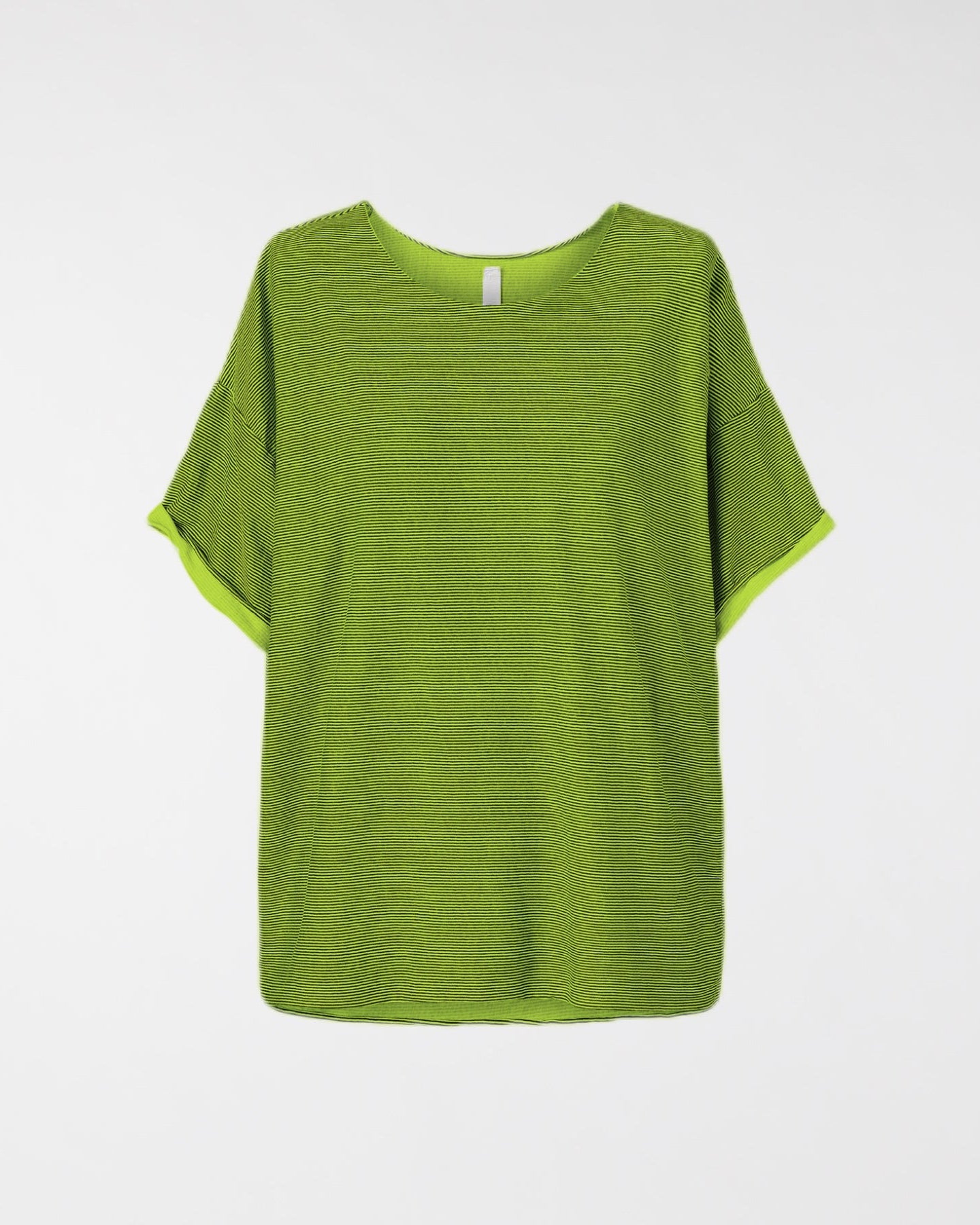 T-SHIRT EN COTON À FINES RAYURES